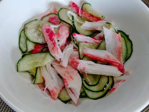 きゅうりとカニカマのナムル風